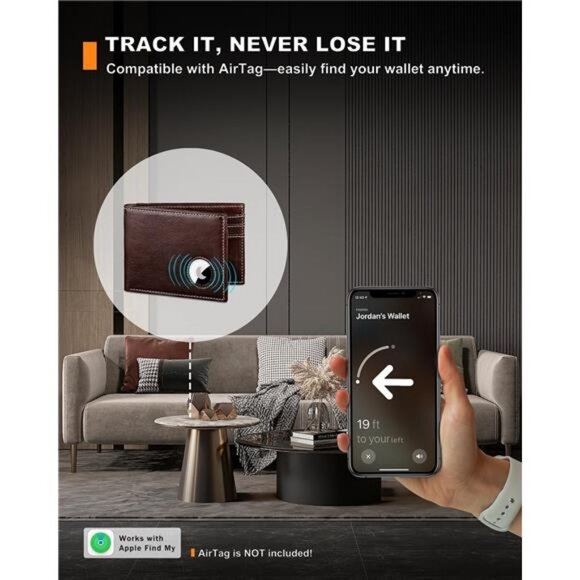 Bifold Full-Grain Leather Wallet for Men with RFID Blocking 11 Card Slots - Picture 4 of 7